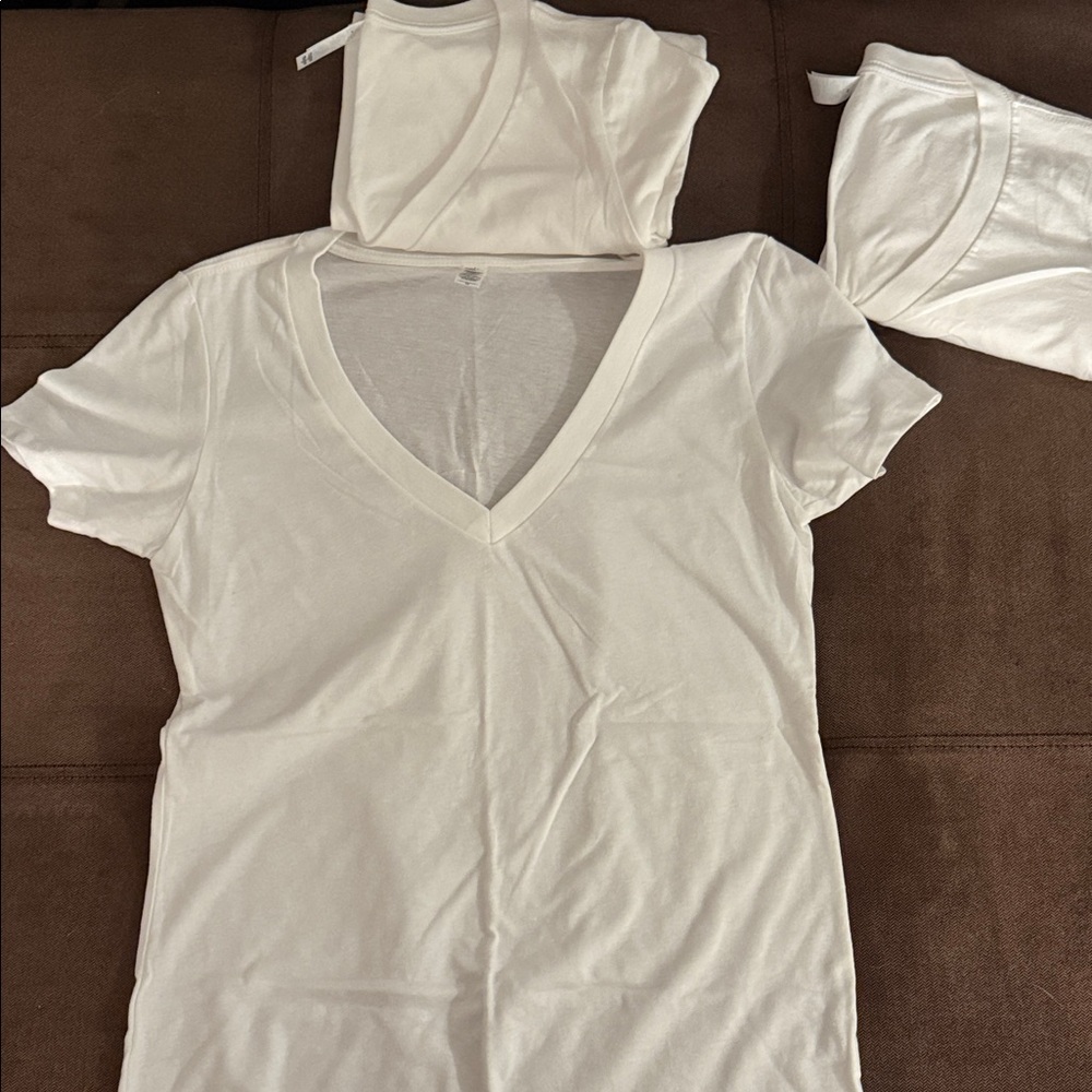 White V-Neck T-Shirt